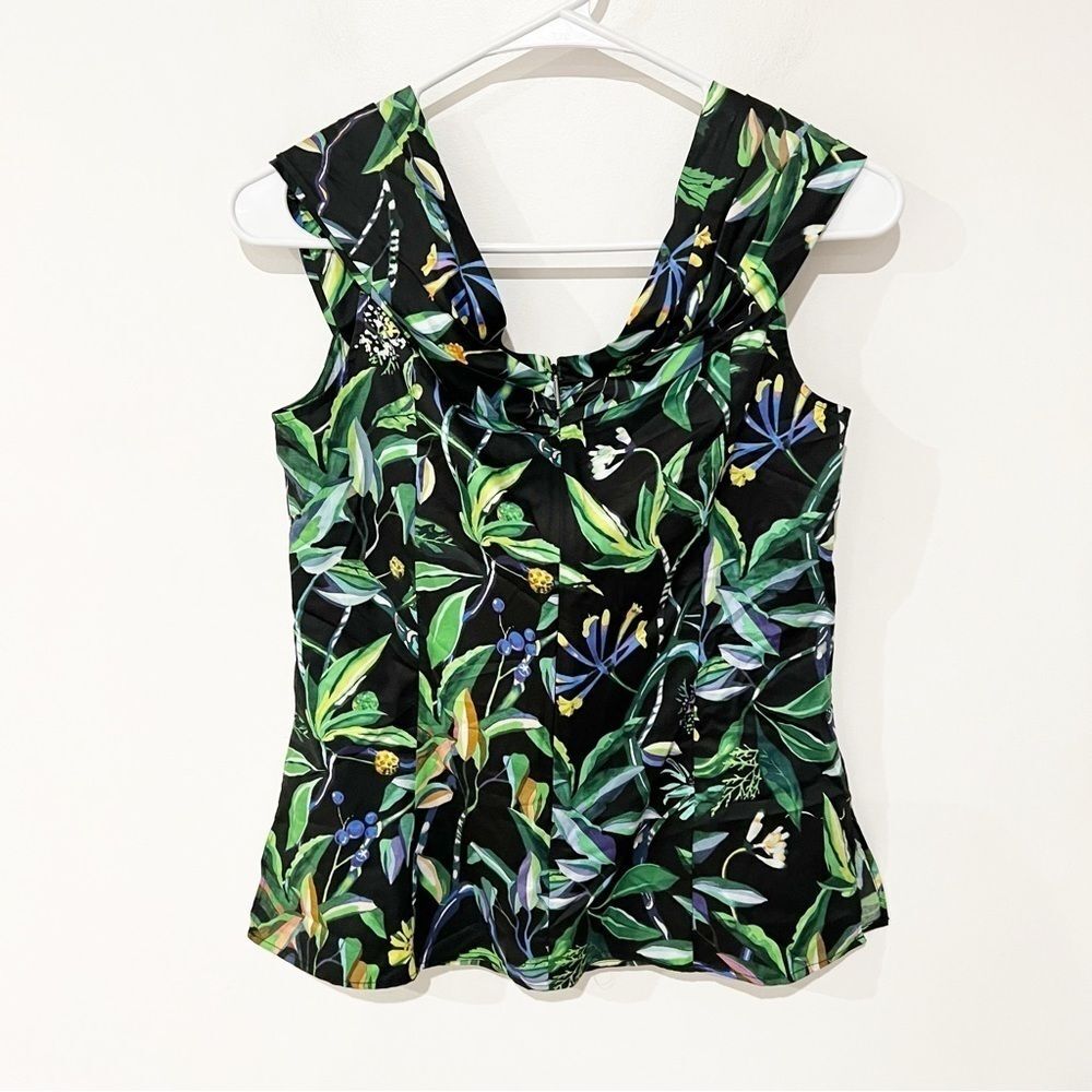 NWT Jason Wu Collection Tropical-Print Off-the-Shoulder Bardot Top size 4 $595 - Picture 2 of 9